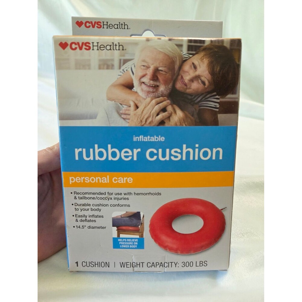NWT CVS Health Inflatable Rubber Cushion - Red